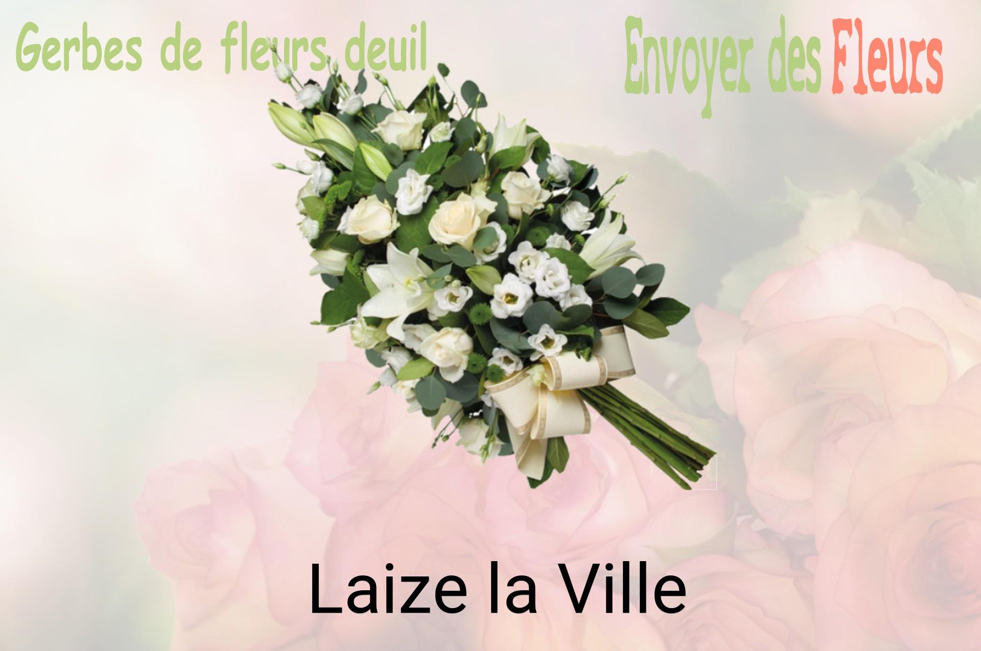 Gerbe de fleurs de deuil livrée à Laize-la-Ville